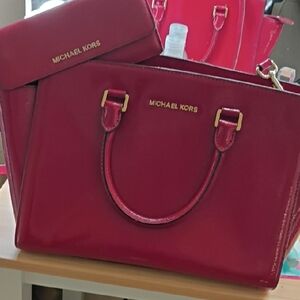 Michael Kors Pink Saffiano Leather Satchel